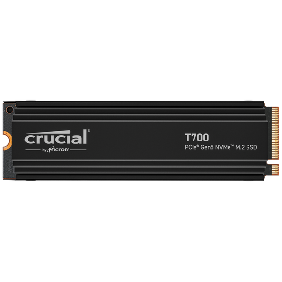 4TB Crucial T700 PCIe Gen5 NVMe M.2 SSD with heatsink