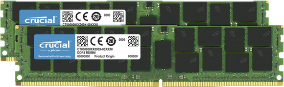 Crucial 32GB (2x 16GB) DDR4-2666 PC4-21300 1.2V DR x8 ECC Registered 288-pin RDIMM RAM Kit