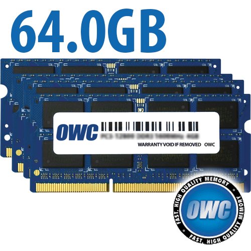 OWC 64GB (4x 16GB) CL11 DDR3L-1866 PC3L-14900 1.35V / 1.5V DR x8 204-pin SODIMM RAM Kit