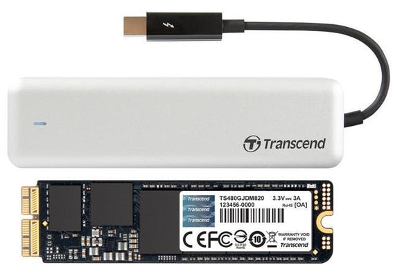 Transcend Jetdrive 825 480GB AHCI PCIe 3.0 x2 SSD for Mid 2013-2017 Macs (includes tools and enclosure)