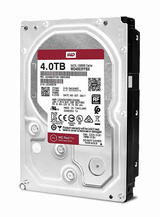 WD Red Pro 4TB 7200 RPM 256MB Cache SATA 6.0 Gb/s 3.5-inch NAS