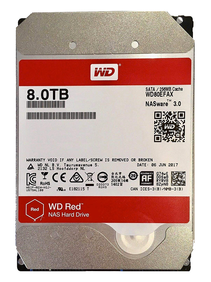 WD Red 8TB 5400RPM 128MB Cache SATA 6.0Gb/s 3.5-inch NAS Internal