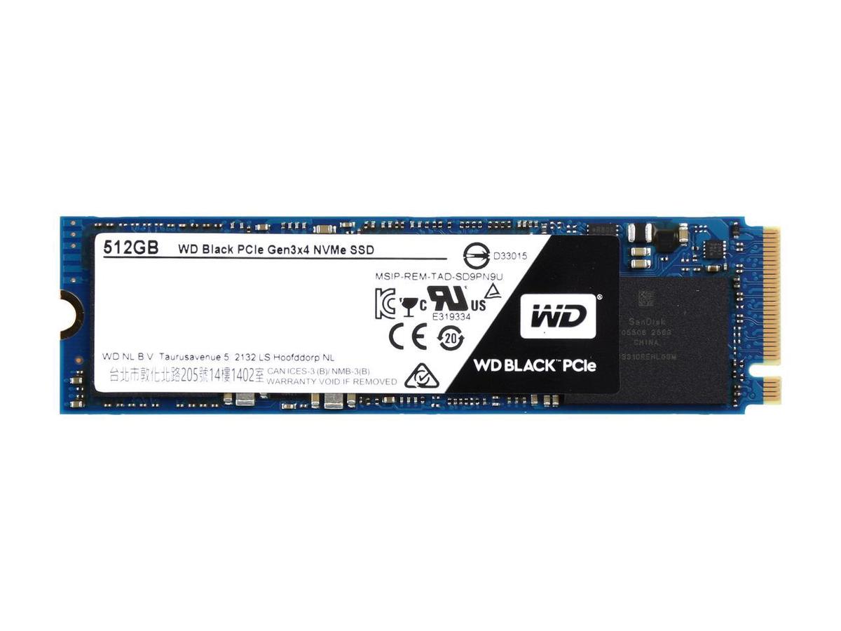 WD Black 512GB NVMe M.2 PCIe 3.0 x4 80mm (2280) Internal SSD