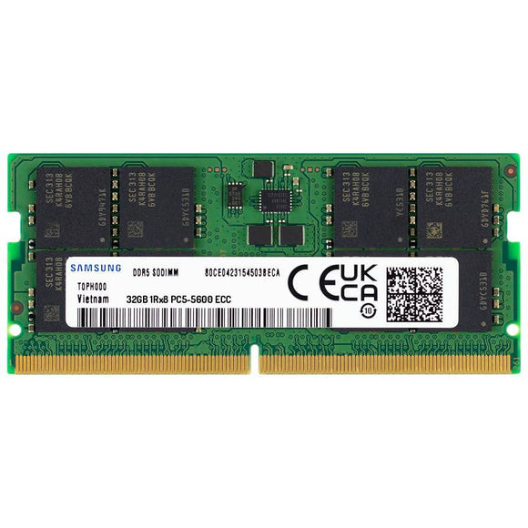 Samsung 32GB (1x 32GB) DDR5-5600 PC5-44800 262-pin ECC SO-DIMM RAM Module
