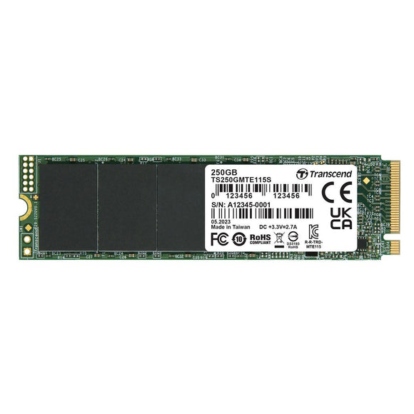 250GB Transcend NVMe PCIe Gen3 x4 MTE115S M.2 SSD