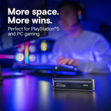 Crucial P510 1TB PCIe Gen5 NVMe 2280 M.2 SSD with heatsink