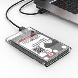 ORICO Transparent 2.5" SATA III HDD/SSD to USB3.0 (USB-A) Enclosure Case (White)