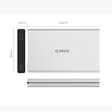 ORICO 2.5" SATA III HDD/SSD to USB3.1 / Thunderbolt 3 Aluminium Enclosure Case (Silver) with USB-A plus USB-C cable