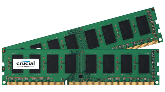 Crucial 4GB (2x 2GB) DDR3L-1600 PC3L-12800 1.35V / 1.5V DR 240-pin UDIMM RAM Kit