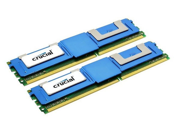 Crucial 8GB (2x 4GB) DDR2-667 PC2-5300 1.8V DR x4 ECC Fully Buffered 240-pin FB-DIMM RAM Kit