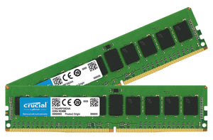Crucial 16GB (2x 8GB) DDR4-2400 PC4-19200 1.2V SR x8 ECC Registered 288-pin RDIMM RAM Kit