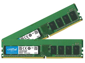 Crucial 16GB (2x 8GB) DDR4-2666 PC4-21300 1.2V DR x8 ECC 288-pin EUDIMM RAM Kit