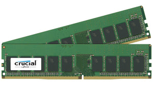 Crucial 16GB (2x 8GB) DDR4-2400 PC4-19200 1.2V SR x8 ECC 288-pin EUDIMM RAM Kit