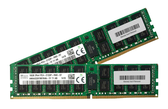Hynix 32GB (2x 16GB) DDR4-2133 PC4-17000 1.2V DR x4 ECC Registered 288-pin RDIMM RAM Kit
