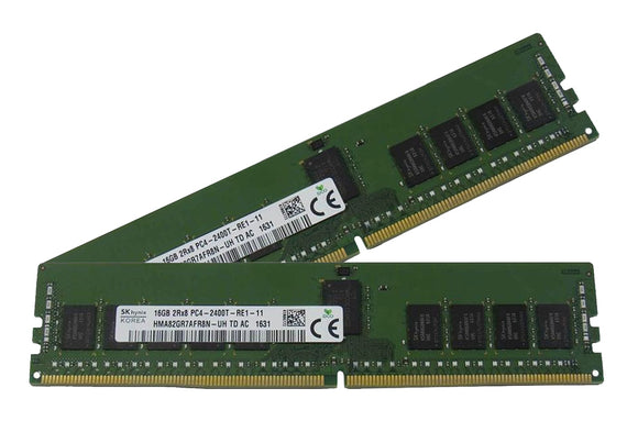 Hynix 32GB (2x 16GB) DDR4-2400 PC4-19200 1.2V DR x8 ECC Registered 288-pin RDIMM RAM Kit