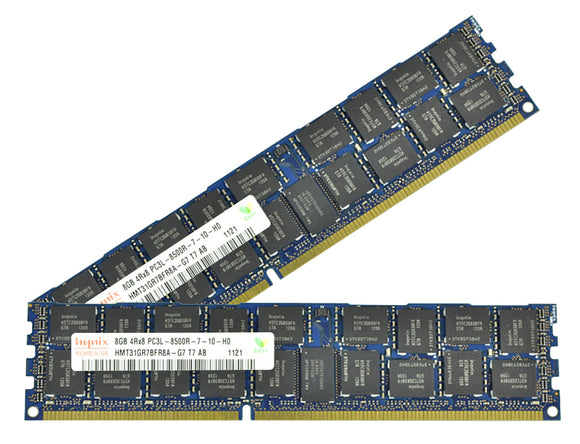 Hynix 16GB (2x 8GB) DDR3-1066 PC3-8500 1.5V QR x8 ECC Registered 240-pin RDIMM RAM Kit