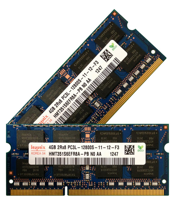 Hynix 8GB (2x 4GB) DDR3-1600 PC3-12800 1.5V DR x8 204-pin SODIMM RAM Kit