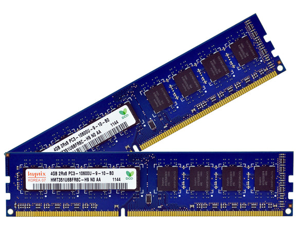 Hynix 8GB (2x 4GB) DDR3-1333 PC3-10600 1.5V DR x8 240-pin UDIMM RAM Kit