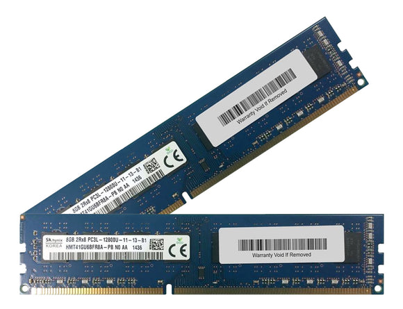 Hynix 16GB (2x 8GB) CL16 DDR3L-1600 PC3L-12800 1.35V / 1.5V DR x8 240-pin UDIMM RAM Kit