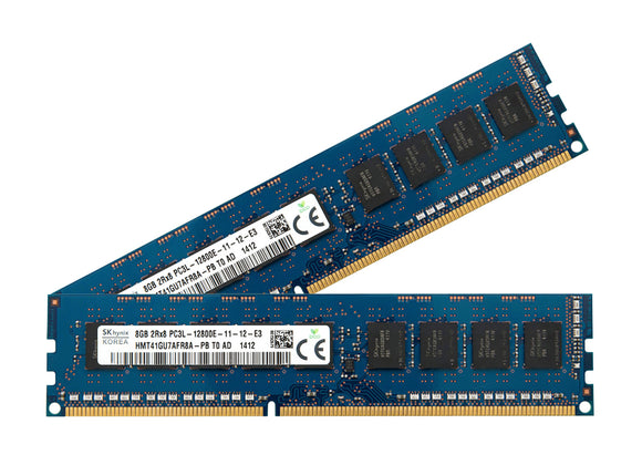 Hynix 16GB (2x 8GB) DDR3-1600 PC3-12800 1.5V DR x8 ECC 240-pin EUDIMM RAM Kit
