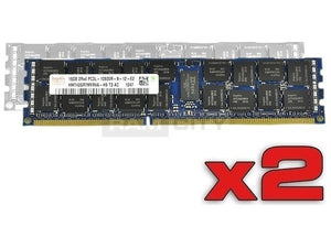 Hynix 32GB (2x 16GB) DDR3L-1333 PC3L-10600 1.35V / 1.5V DR x4 ECC Registered 240-pin RDIMM RAM Kit