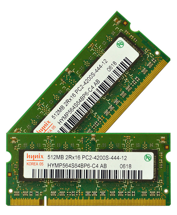 Hynix 1GB (2x 512MB) CL4 DDR2-533 PC2-4200 1.8V DR x16 200-pin SODIMM RAM Kit