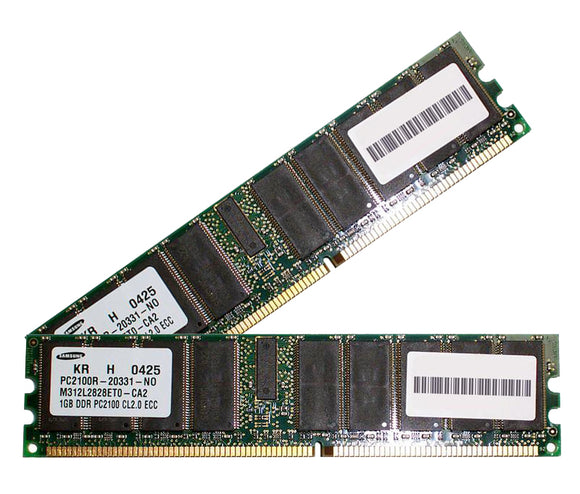 Samsung 2GB (2x 1GB) CL2 DDR-266 PC2100 2.5V DR x4 ECC Registered 184-pin RDIMM RAM Kit