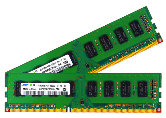 Samsung 4GB (2x 2GB) DDR3-1066 PC3-8500 1.5V DR x8 240-pin UDIMM RAM Kit