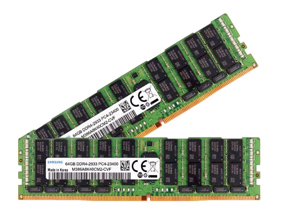 Samsung 128GB (2x 64GB) DDR4-2933 PC4-23400 1.2V QR x4 ECC Load Reduced 288-pin LRDIMM RAM Kit