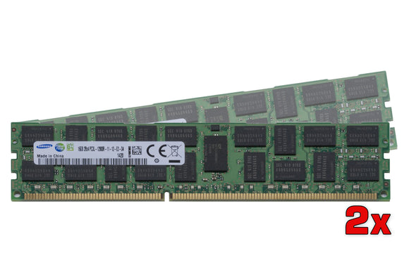 Samsung 32GB (2x 16GB) DDR3L-1600 PC3L-12800 1.35V / 1.5V DR x4 ECC Registered 240-pin RDIMM RAM Kit