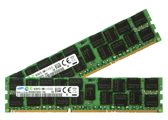 Samsung 32GB (2x 16GB) DDR3L-1600 PC3L-12800 1.35V / 1.5V DR x4 ECC Registered 240-pin RDIMM RAM Kit