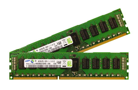 Samsung 8GB (2x 4GB) DDR3-1600 PC3-12800 1.5V DR x8 ECC Registered 240-pin RDIMM RAM Kit