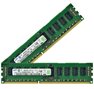 Samsung 8GB (2x 4GB) DDR3L-1333 PC3L-10600 1.35V / 1.5V DR x8 ECC Registered 240-pin RDIMM RAM Kit