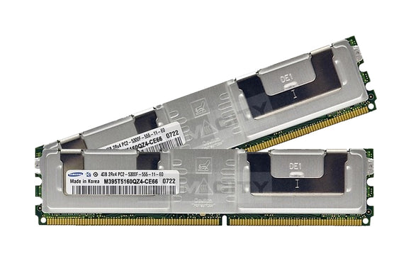 Samsung 8GB (2x 4GB) DDR2-667 PC2-5300 1.8V DR x4 ECC Fully Buffered 240-pin FB-DIMM RAM Kit
