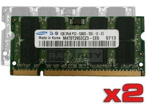 Samsung 2GB (2x 1GB) DDR2-667 PC2-5300 1.8V 200-pin SODIMM RAM Kit