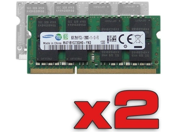 Samsung 16GB (2x 8GB) DDR3L-1600 PC3L-12800 1.35V / 1.5V DR x8 204-pin SODIMM RAM Kit