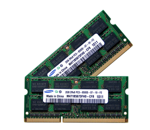 Samsung 4GB (2x 2GB) DDR3-1066 PC3-8500 1.5V DR x8 204-pin SODIMM RAM Kit