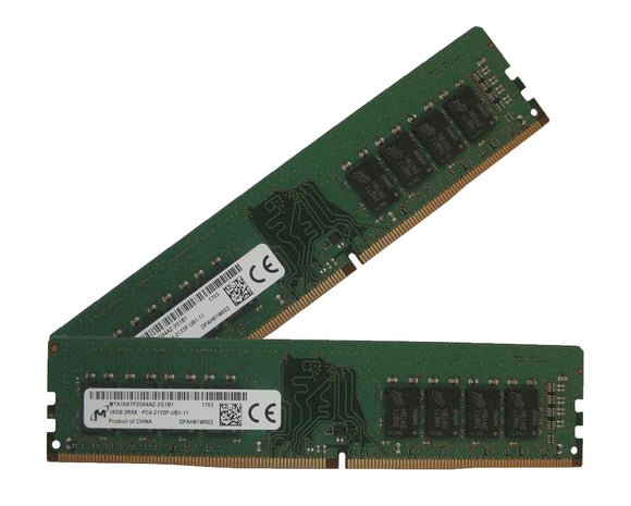 Micron 32GB (2x 16GB) DDR4-2133 PC4-17000 1.2V DR x8 288-pin UDIMM RAM Kit