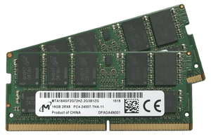 Micron 32GB (2x 16GB) DDR4-2400 PC4-19200 1.2V DR x8 ECC 260-pin SODIMM RAM Kit