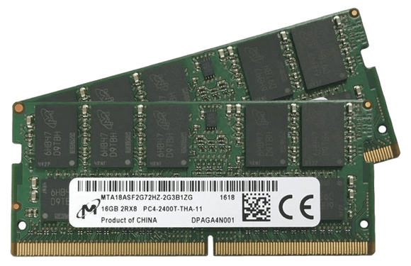 Micron 32GB (2x 16GB) DDR4-2400 PC4-19200 1.2V DR x8 ECC 260-pin SODIMM RAM Kit