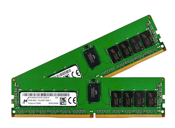 Micron 32GB (2x 16GB) DDR4-2400 PC4-19200 1.2V DR x8 ECC Registered 288-pin RDIMM RAM Kit