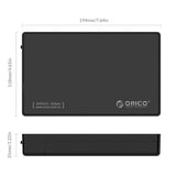 ORICO 2.5"/3.5" SATA III HDD/SSD to USB3.0 (USB-A) Aluminium Enclosure Case