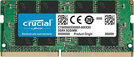 Crucial 16GB (1x 16GB) CL17 DDR4-2400 PC4-19200 1.2V 260-pin SODIMM RAM Module