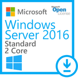 Microsoft Windows Server 2016 Standard Open License - 2 Cores