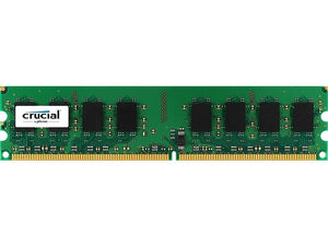 Crucial 2GB (1x 2GB) DDR2-667 PC2-5300 1.8V DR x8 240-pin UDIMM RAM Module