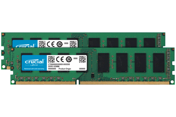 Crucial 16GB (2x 8GB) DDR3L-1866 PC3L-14900 1.35V / 1.5V x8 240-pin UDIMM RAM Kit
