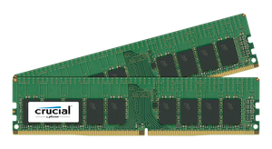 Crucial 32GB (2x 16GB) DDR4-2400 PC4-19200 1.2V DR x4 ECC Registered 288-pin RDIMM RAM Kit