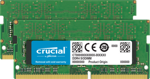 Crucial 32GB (2x 16GB) DDR4-2666 PC4-21300 1.2V DR x8 260-pin SODIMM RAM Kit