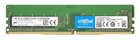 Crucial 4GB (1x 4GB) DDR4-2400 PC4-19200 1.2V SR x8 288-pin UDIMM RAM Module