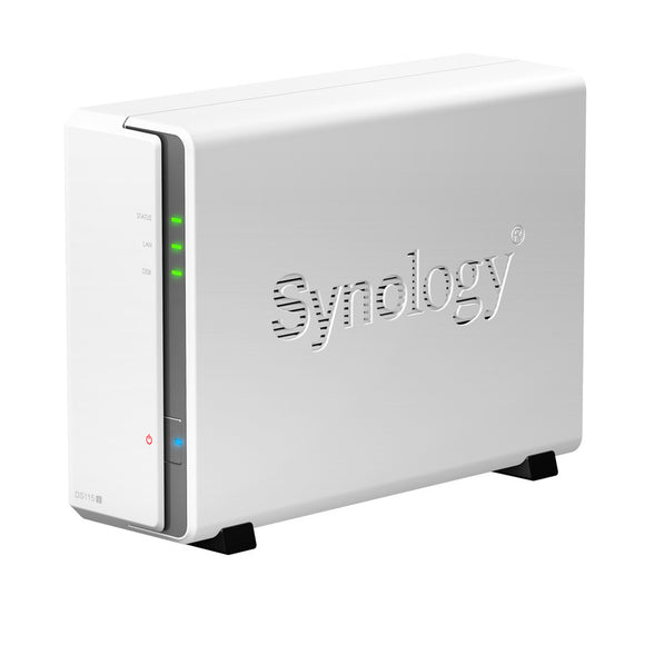 Synology DiskStation DS115j 1-Bay 3.5' Diskless 1xGbE NAS (Tower) (SOHO), Marvell 1.00GHz, 2xUSB2